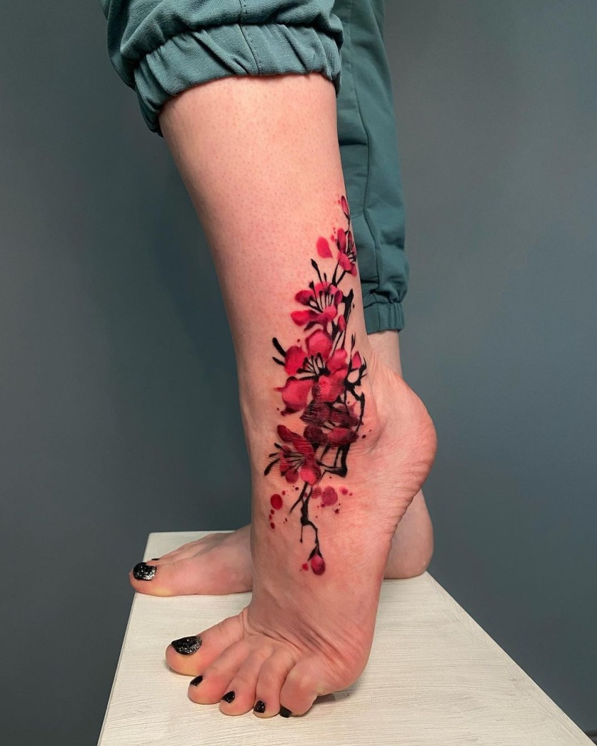 tatuagem de flores