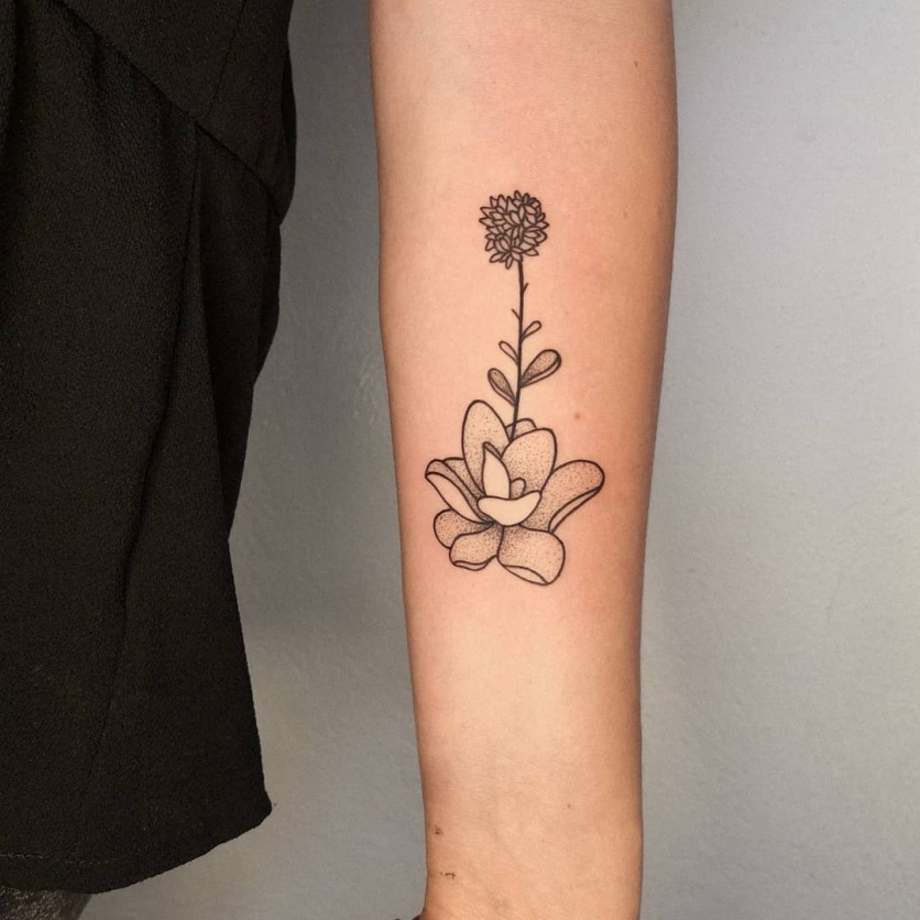 tatuagem de flor