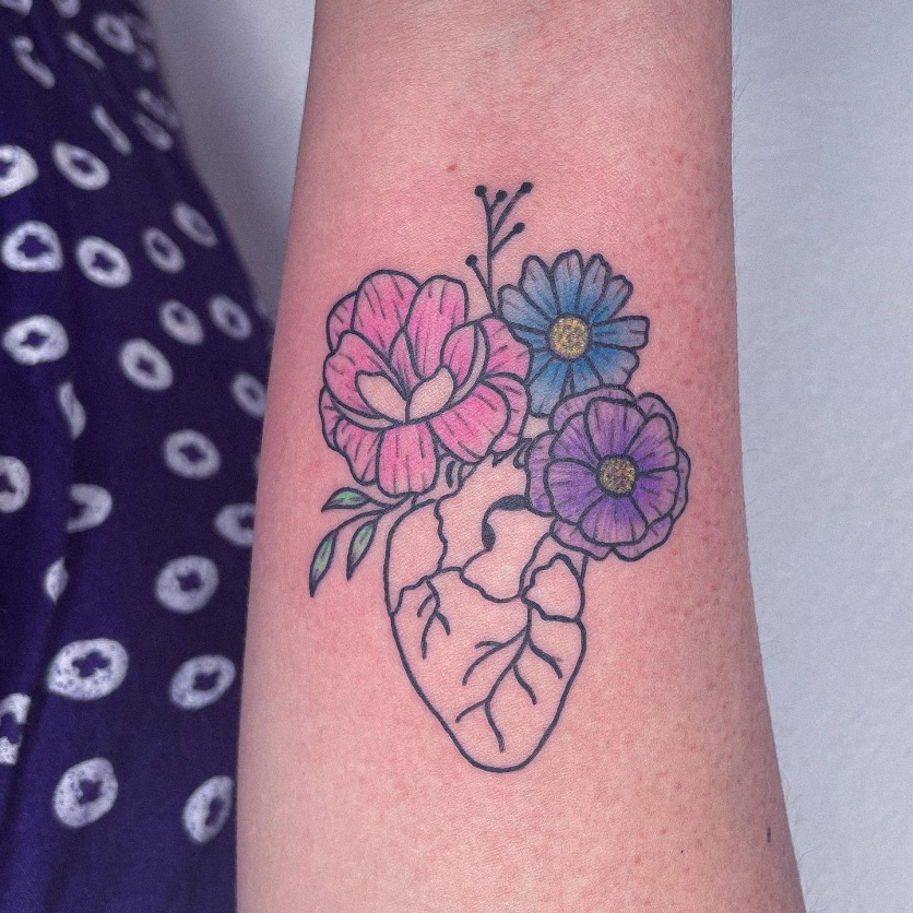 tatuagem de flor simples